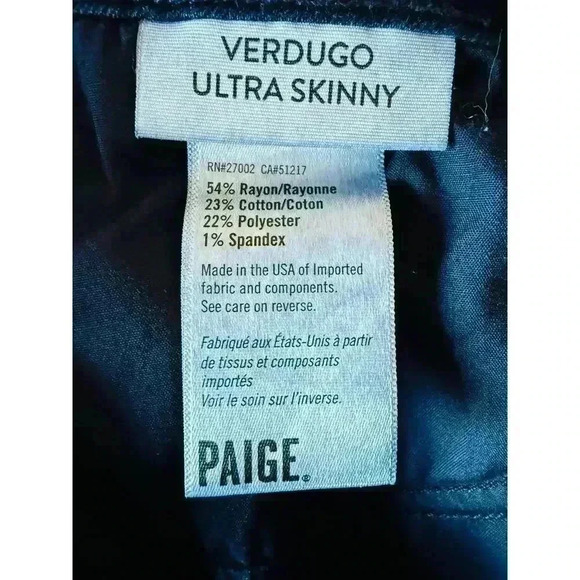 Paige Womens Verdugo Ultra Skinny Jean Tonal Moda Size 27 - Picture 9 of 10